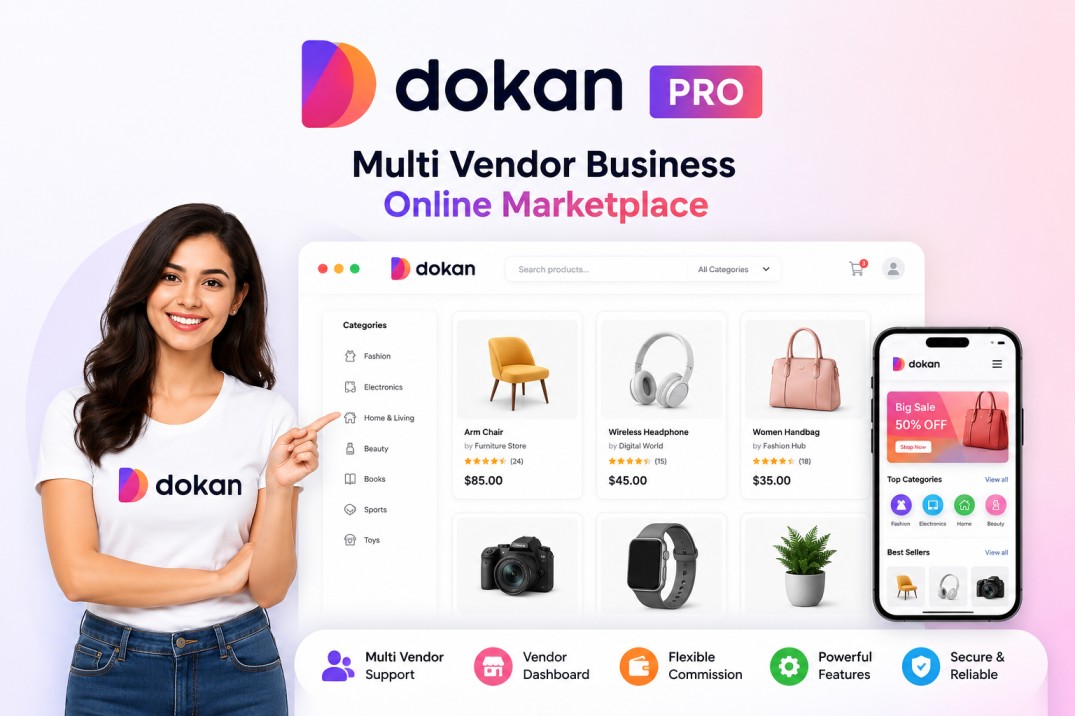Dokan Pro GPL Multi Vendor Business Online Marketplace for WordPress